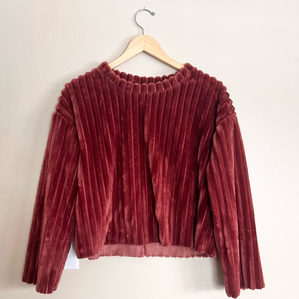 NWOT Love X Design Velvet Cropped Sweater M